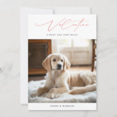 Grappige Valentijn ik woof je heel veel hondenfoto Feestdagenkaart (Voorkant)