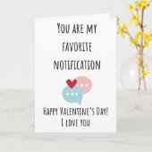 Grappige Valentijn, je bent mijn favoriete notific Kaart (Gele Bloem)