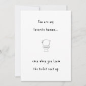 Grappige valentijn/jubileum wc favoriet mens kaart (Voorkant)