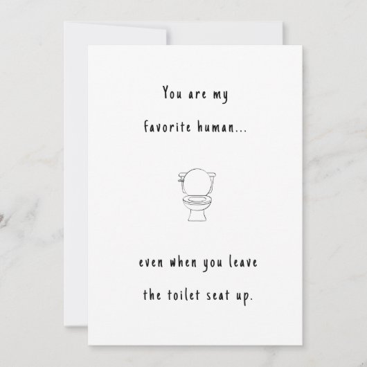Grappige valentijn/jubileum wc favoriet mens kaart (Voorkant)