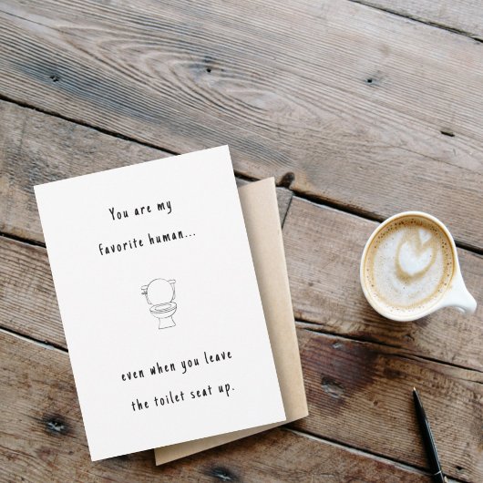 Grappige valentijn/jubileum wc favoriet mens kaart