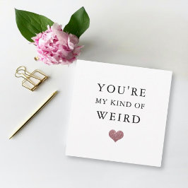 grappige valentijn/jubileumglitter-hartje raar feestdagenkaart