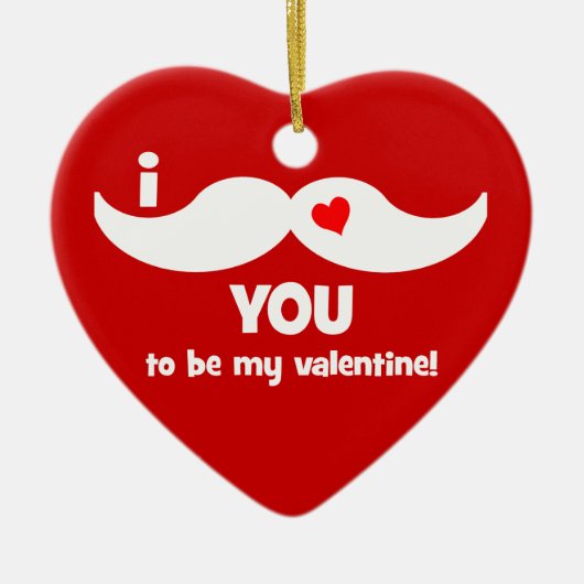 grappige valentijn keramisch ornament (Voorkant)