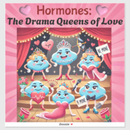 Grappige Valentijn kunst Sticker