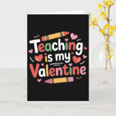 Grappige Valentijn Leraar Potlood Lesgeven Is Mijn Kaart (Gele Bloem)