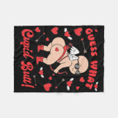 Grappige Valentijn, Raad eens wat Cupid Kont Fleece Deken (Voorkant (Horizontaal))