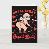 Grappige Valentijn, Raad Wat Cupido Kont Is Kaart (Gele Bloem)