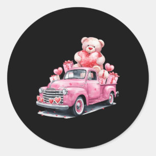 Grappige Valentijn Roze Lieve Auto Vrouwen Matchin Ronde Sticker