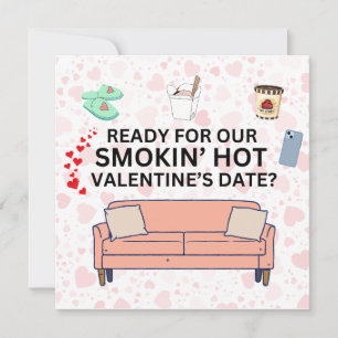 Grappige Valentijn Smokin' Hot Date Night Kaart