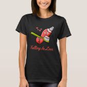 Grappige Valentijn Tandpasta Liefde Tandenborstels T-shirt (Voorkant)