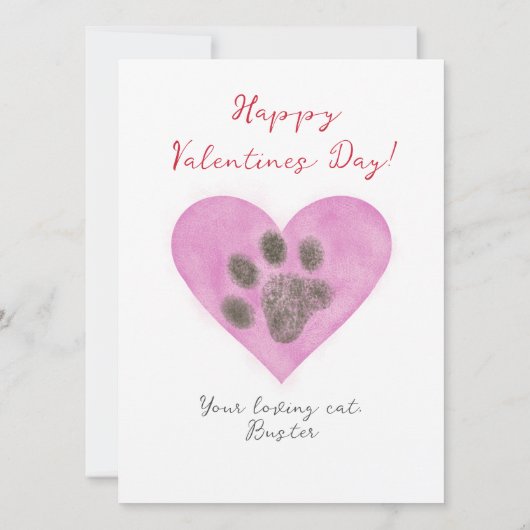 Grappige Valentijn van Bad Cat Custom Kaart (Achterkant)