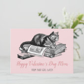 Grappige Valentijn van Cat Feestdagenkaart (Staand voorkant)