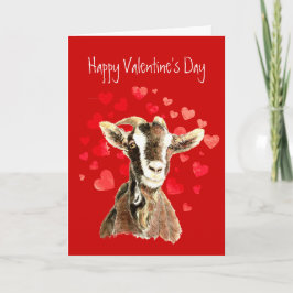 Grappige Valentijn van Oude Geit houdt van jou Feestdagen Kaart