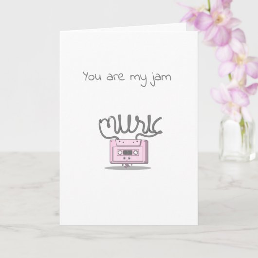 grappige valentijn/verjaardagsmuziek kaart (Orchidee)