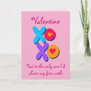 Grappige Valentijn XOXO Feestdagen Kaart