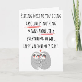 Grappige Valentijn zit naast je gevouwen Kaart