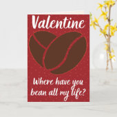 Grappige Valentijnkaart voor koffieliefhebbers Kaart (Gele Bloem)