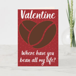 Grappige Valentijnkaart voor koffieliefhebbers Kaart