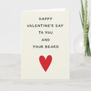 Grappige Valentijns Baard Kaart