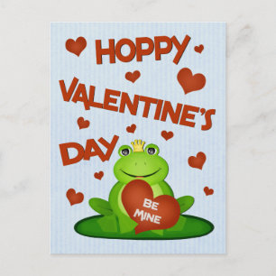 Grappige Valentijn's Day Frog Prince Briefkaart