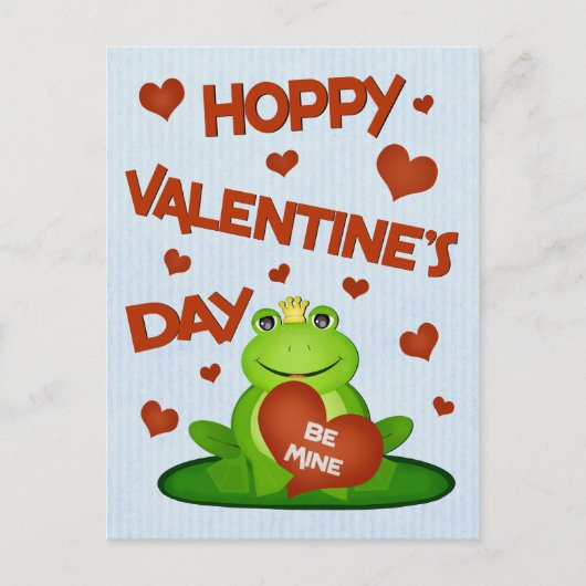 Grappige Valentijn's Day Frog Prince Briefkaart (Voorkant)
