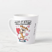 Grappige Valentijn's Day - Schattige, modern en hu Latte Mok (Linkerhoek)