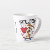 Grappige Valentijn's Day - Schattige, modern en hu Latte Mok (Rechterhoek)