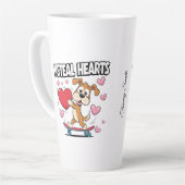 Grappige Valentijn's Day - Schattige, modern en hu Latte Mok (Linkerhoek)