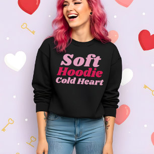 Grappige Valentijns zachte hoodie koude hart sweat Trui