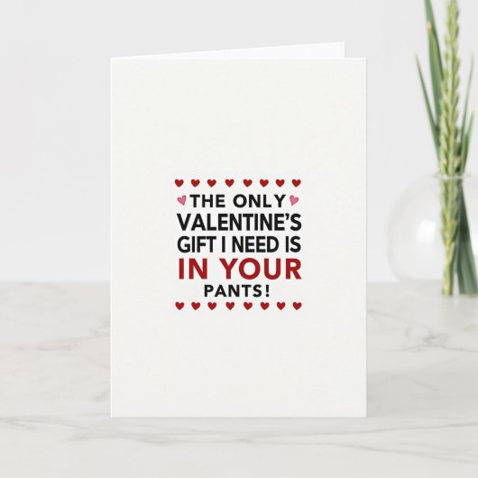 Grappige Valentijnsbroekkaart Kaart (Voorkant)