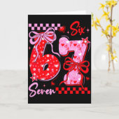 Grappige Valentijnsdag 67 Meme 6 7 Valentijnsboog Kaart (Gele Bloem)