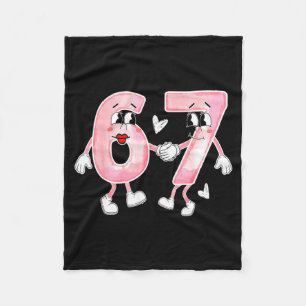 Grappige Valentijnsdag 6 7 Six Seven Meme Valentij Fleece Deken