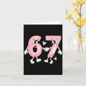 Grappige Valentijnsdag 6 7 Six Seven Meme Valentij Kaart (Gele Bloem)