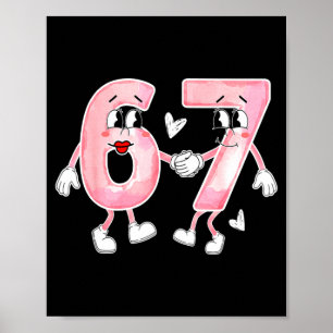 Grappige Valentijnsdag 6 7 Zes Zeven Meme Valentij Poster