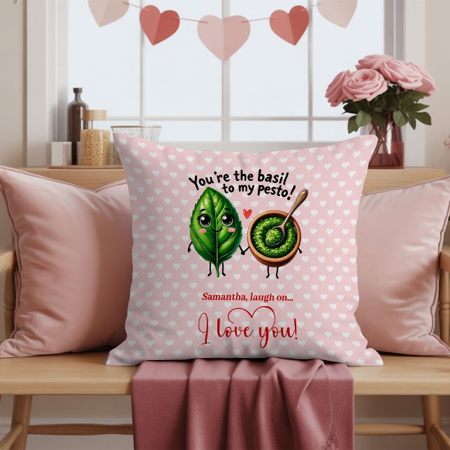 Grappige Valentijnsdag Cartoon Voedsel Kussen Pers (Funny Valentine Cartoon Food Pillow Personalized)