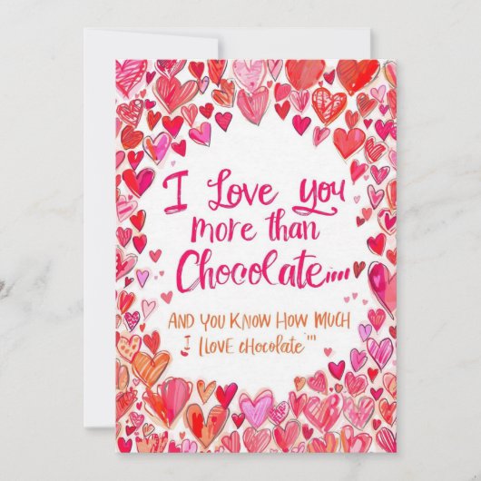 grappige valentijnsdag chocoladekaarten feestdagenkaart (Voorkant)