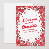 grappige valentijnsdag chocoladekaarten feestdagenkaart (Voorkant / Achterkant)