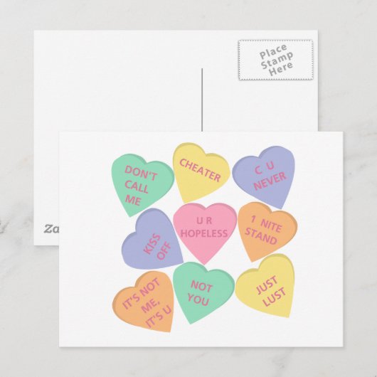 Grappige Valentijnsdag conversatie harten Feestdagenkaart (Voorkant / Achterkant)