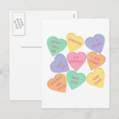 Grappige Valentijnsdag conversatie harten Feestdagenkaart (Voorkant / Achterkant)