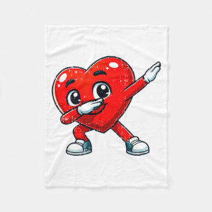 Grappige Valentijnsdag Dabbing Hart Liefhebber Man Fleece Deken