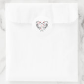 Grappige Valentijnsdag Dancing Skeleton Heart Ronde Sticker (Tas)