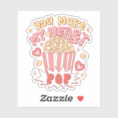 Grappige Valentijnsdag die je maakt mijn hart Pop  Sticker (Vel)