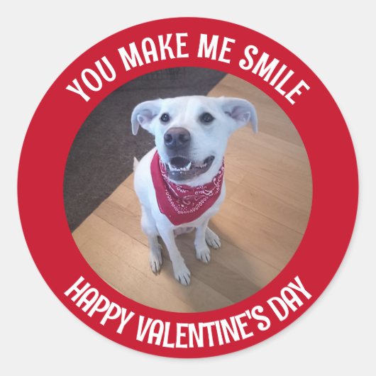 Grappige Valentijnsdag die je me laat lachen Ronde Sticker (Voorkant)
