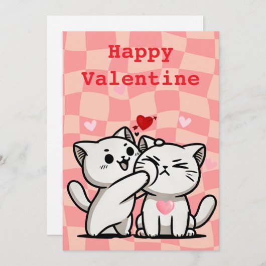 Grappige Valentijnsdag Flat Holiday Kaart (Voorkant / Achterkant)