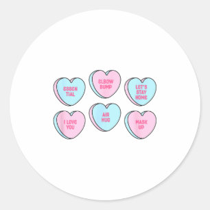 Grappige Valentijnsdag Gesprek Harten Sociale Di Ronde Sticker