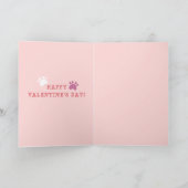 Grappige Valentijnsdag Grumpy White Cat Flat Kaart (Binnen)