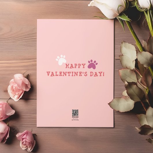 Grappige Valentijnsdag Grumpy White Cat Flat Kaart