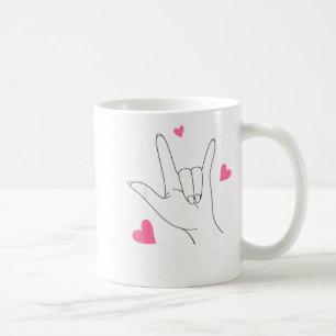 Grappige Valentijnsdag Hart Ik Hou Van Jou Handgeb Koffiemok