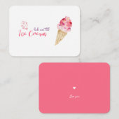 Grappige Valentijnsdag Ijsje Grap Kaart Notitiekaartje (Voorkant / Achterkant)
