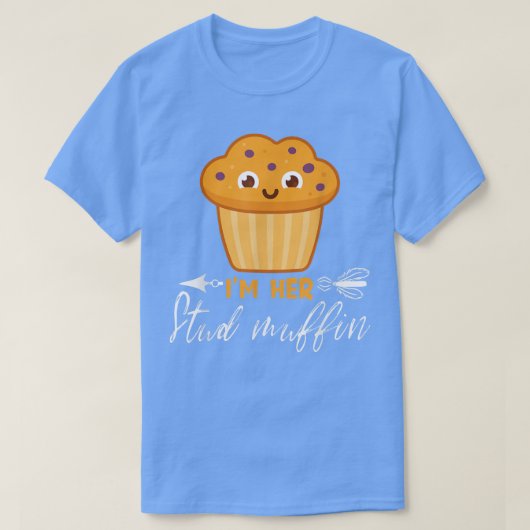 Grappige Valentijnsdag Ik ben haar Stud Muffin Mat T-shirt (Design voorkant)